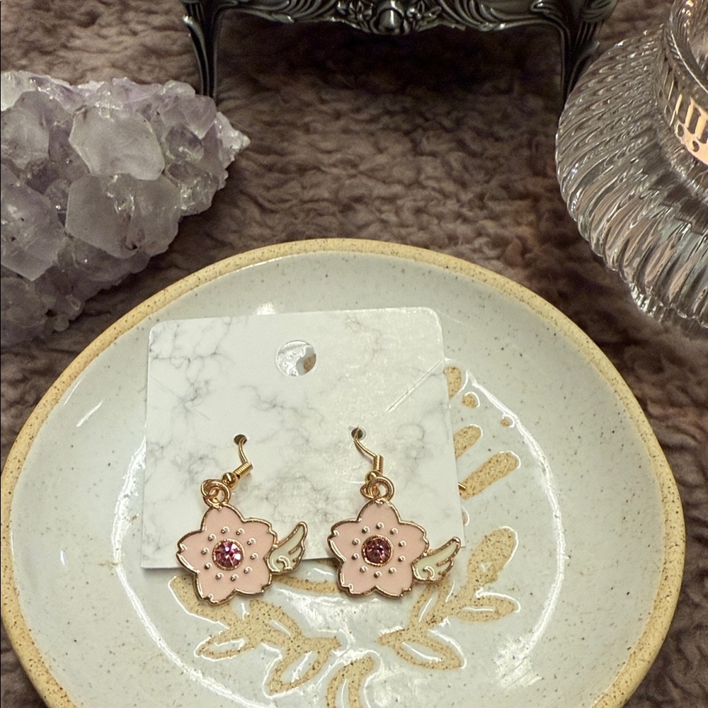Pink earrings